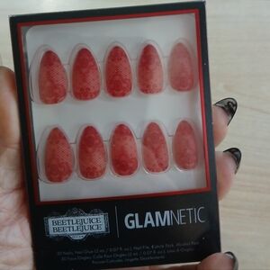 Glamnetic & Bettlejuice Press On Nails In Red Named Lydia Sealed Brand New